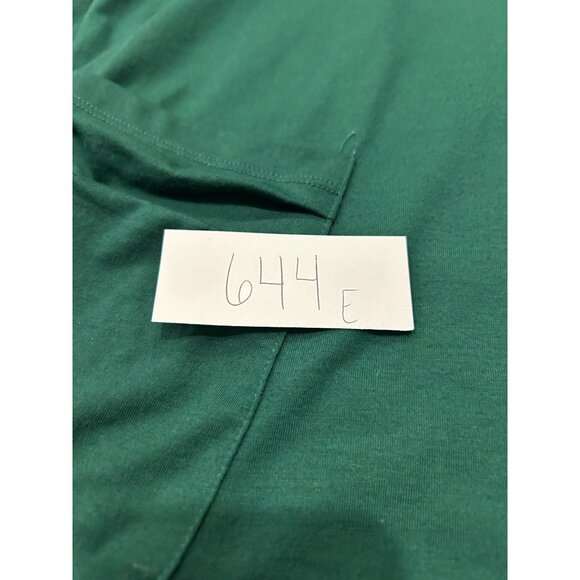 August Silk Green Ruched Pockets Draped Cowl Neck Tunic Size Medium Casual - Picture 8 of 9